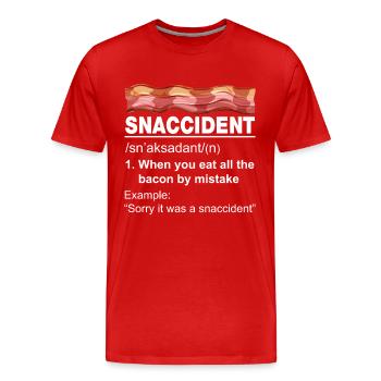 Bacon lover- I do bacon on it - Men's Premium Organic T-Shirt - red - Front - Damien (186cm)