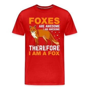 Fantastic fox, foxes are fantastic - Men's Premium Organic T-Shirt - red - Front - Damien (186cm)