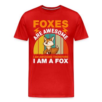 Fantastic fox, foxes are fantastic - Men's Premium Organic T-Shirt - red - Front - Damien (186cm)