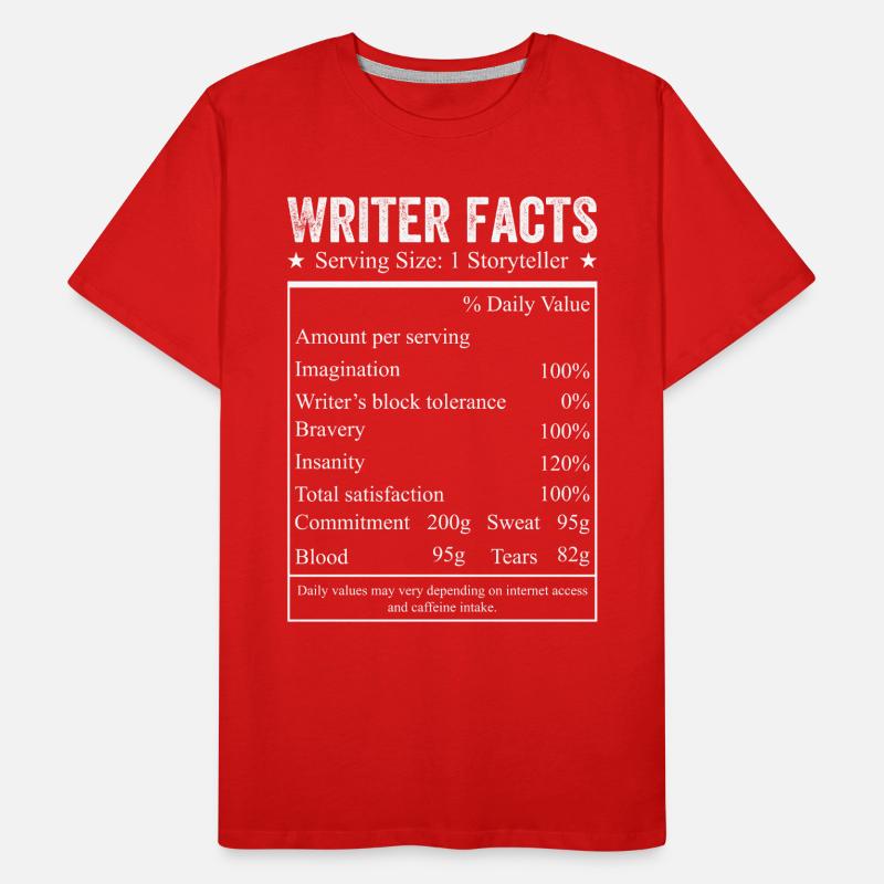 Écrivain - Conteur Faits T-shirt bio Premium Homme