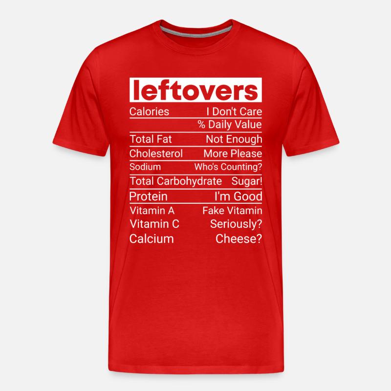 No Waste - Essensreste Nährwerte Check! - Männer Premium Bio T-Shirt - Rot