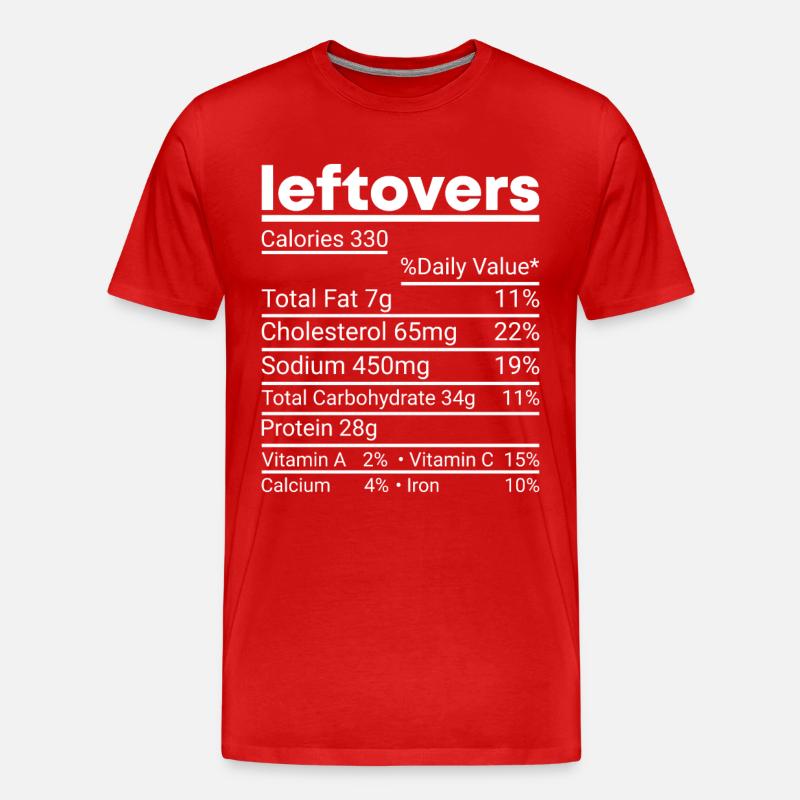 No Waste - Essensreste Nährwerte Check! - Männer Premium Bio T-Shirt - Rot