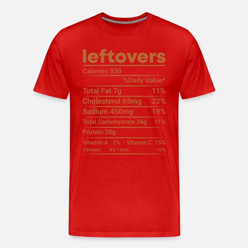 No Waste - Essensreste Nährwerte Check! - Männer Premium Bio T-Shirt - Rot