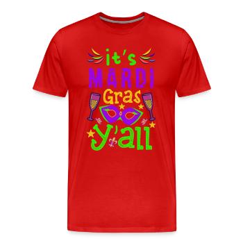 Mardi Gras - T-shirt bio Premium Homme - rouge - Devant - Damien (186cm)