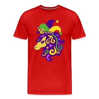 Mardi Gras - T-shirt bio Premium Homme - rouge - Devant - Damien (186cm)