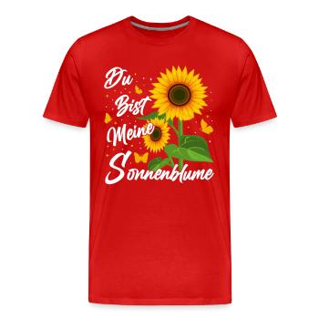 Tu es mon jardin de partenariat de tournesols - T-shirt bio Premium Homme - rouge - Devant - Damien (186cm)