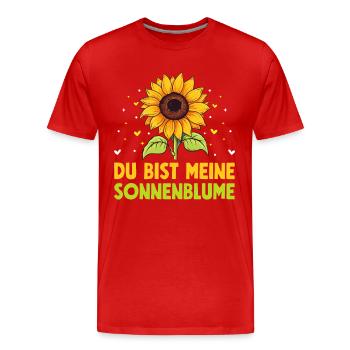 Tu es mon jardin de partenariat de tournesols - T-shirt bio Premium Homme - rouge - Devant - Damien (186cm)