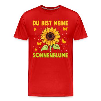 Tu es mon jardin de partenariat de tournesols - T-shirt bio Premium Homme - rouge - Devant - Damien (186cm)