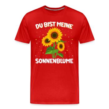 Tu es mon jardin de partenariat de tournesols - T-shirt bio Premium Homme - rouge - Devant - Damien (186cm)