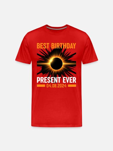 Éclipse solaire - Explorez l’obscurité - T-shirt bio Premium Homme - rouge