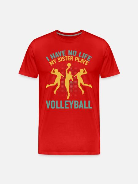 Volleyball Sister Volleyball Player Siblings - Men's Premium Organic T-Shirt - red