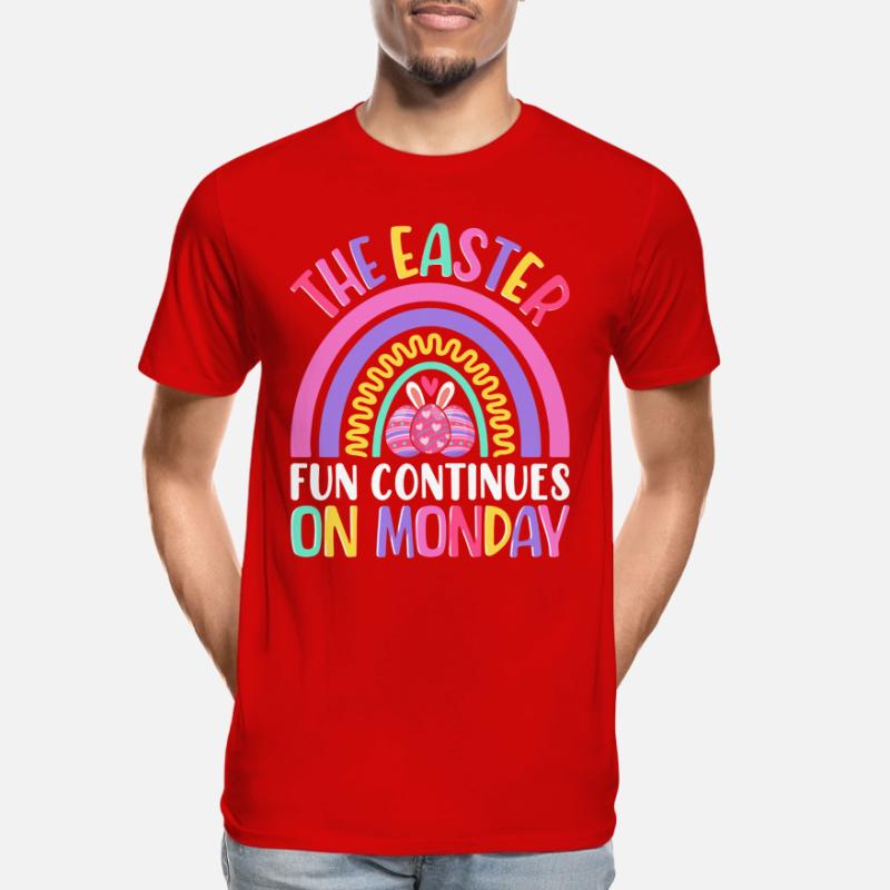 The fun continues on Easter Monday Easter time Easter Men's Premium Organic T-Shirt