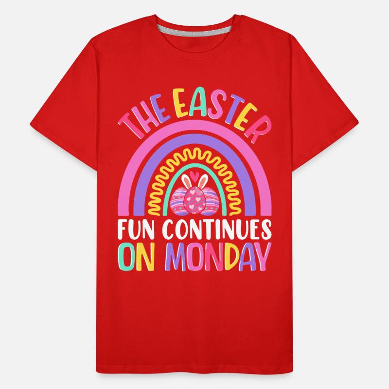 The fun continues on Easter Monday Easter time Easter Men's Premium Organic T-Shirt