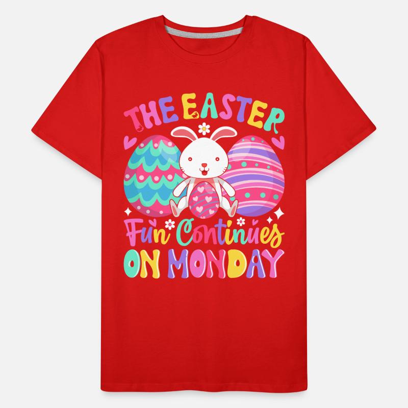 The fun continues Easter Monday Easter time Easter Men's Premium Organic T-Shirt