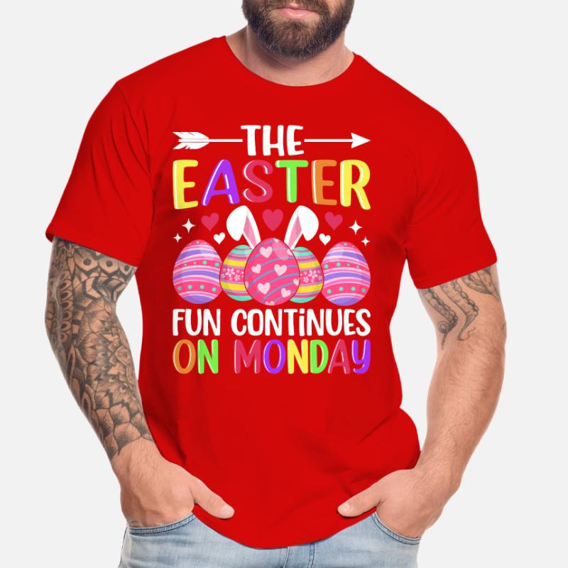 The fun continues Easter Monday Easter time Easter Men's Premium Organic T-Shirt