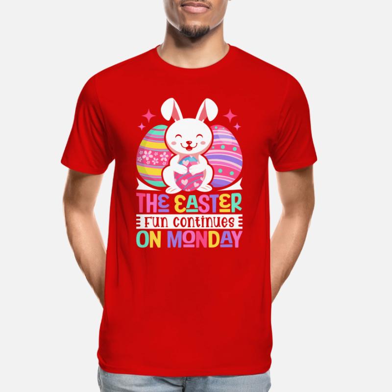 The fun continues Easter Monday Easter time Easter Men's Premium Organic T-Shirt