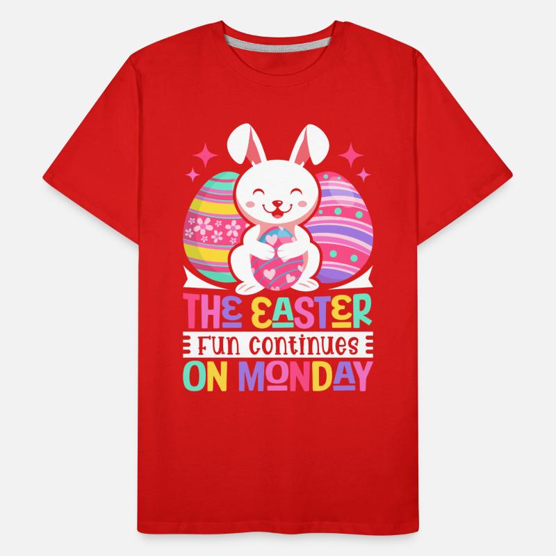 The fun continues Easter Monday Easter time Easter Men's Premium Organic T-Shirt