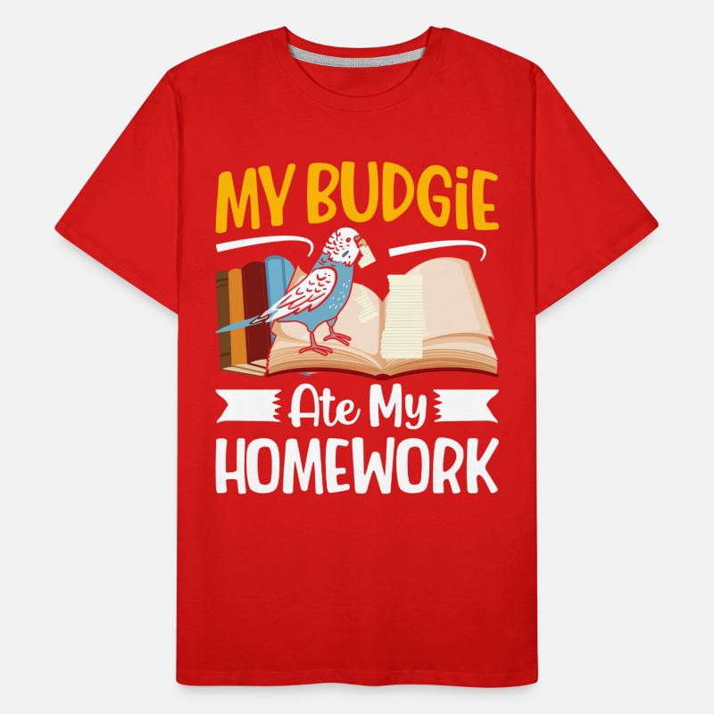 Ma perruche a mangé les devoirs T-shirt bio Premium Homme