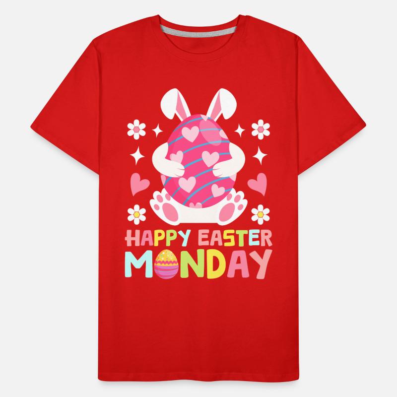 Happy Easter Monday! Easter Easter Eggs Easter Bunny Men's Premium Organic T-Shirt