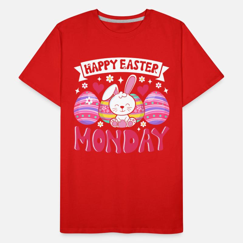 Happy Easter Monday! Easter Easter Eggs Easter Bunny Men's Premium Organic T-Shirt