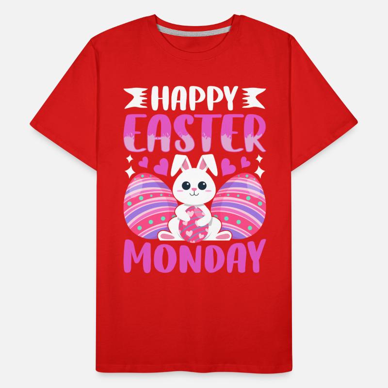 Happy Easter Monday! Easter Easter Eggs Easter Bunny Men's Premium Organic T-Shirt