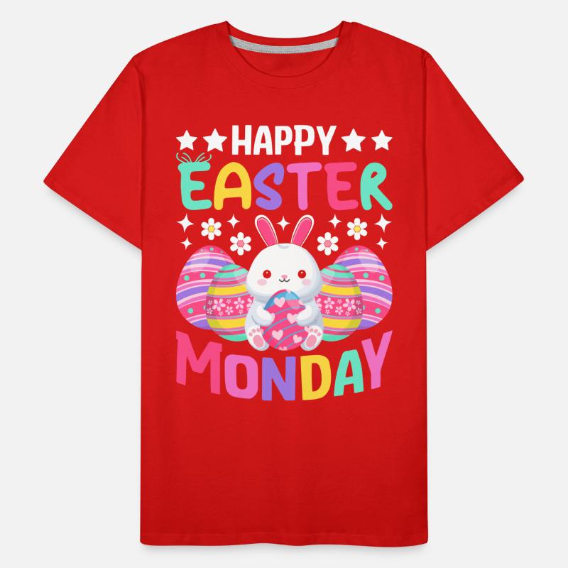 Happy Easter Monday! Easter Easter Eggs Easter Bunny Men's Premium Organic T-Shirt