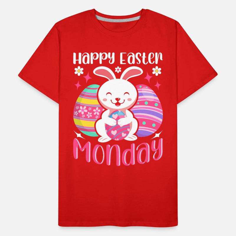 Happy Easter Monday! Easter Easter Eggs Easter Bunny Men's Premium Organic T-Shirt