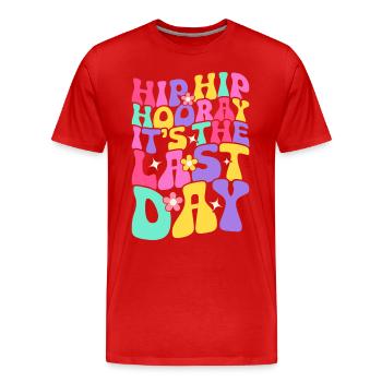 Last day of school Graduation Summer Holidays Pupils - Men's Premium Organic T-Shirt - red - Front - Damien (186cm)