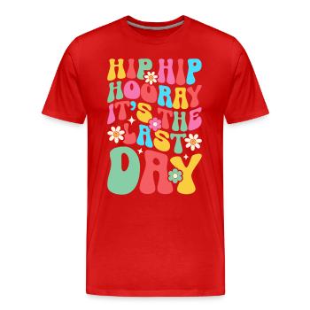 Last day of school Graduation Summer Holidays Pupils - Men's Premium Organic T-Shirt - red - Front - Damien (186cm)
