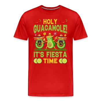 Avocat Holy Guacamole Fiesta mexicaine - T-shirt bio Premium Homme - rouge - Devant - Damien (186cm)