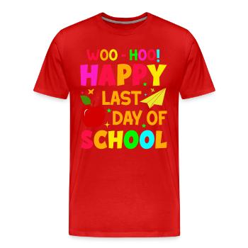 Last day of school Graduation Summer Holidays Pupils - Men's Premium Organic T-Shirt - red - Front - Damien (186cm)