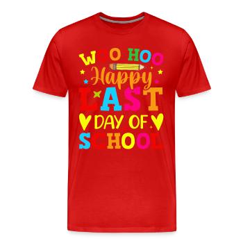 Last day of school Graduation Summer Holidays Pupils - Men's Premium Organic T-Shirt - red - Front - Damien (186cm)