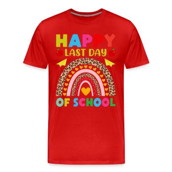 Last day of school Graduation Summer Holidays Pupils - Men's Premium Organic T-Shirt - red - Front - Damien (186cm)