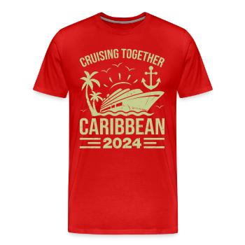 Cruise Command 2024 - Men's Premium Organic T-Shirt - red - Front - Damien (186cm)