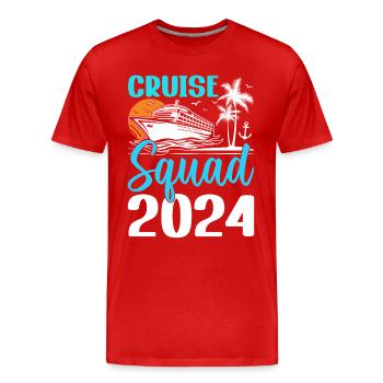 Cruise Command 2024 - Men's Premium Organic T-Shirt - red - Front - Damien (186cm)