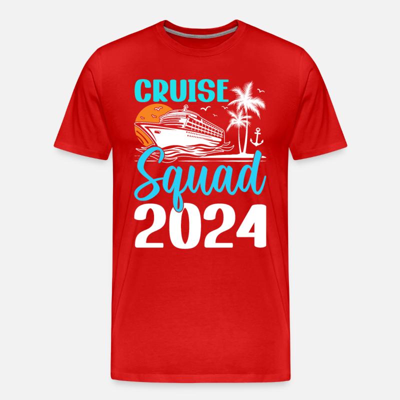 Kreuzfahrtkommando 2024 - Männer Premium Bio T-Shirt - Rot