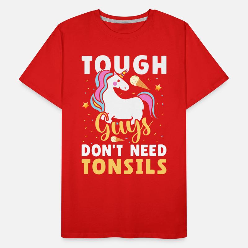 Guys don't need almonds! Tonsil surgery Men's Premium Organic T-Shirt