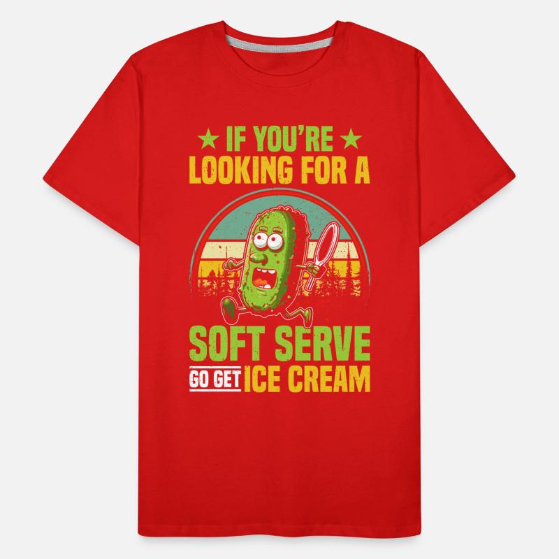 Pickleball Player Crème glacée molle T-shirt bio Premium Homme