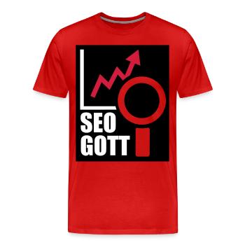 seo - Männer Premium Bio T-Shirt - Rot - Vorne - Damien (186cm)