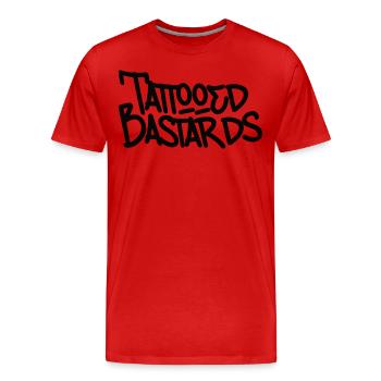 tattooed bastard ink tattoomaschine tattoo maori - Männer Premium Bio T-Shirt - Rot - Vorne - Damien (186cm)