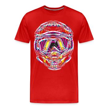 Casque - T-shirt bio Premium Homme - rouge - Devant - Damien (186cm)