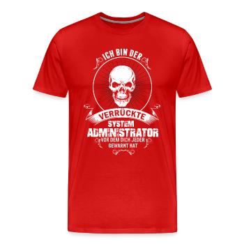 System Administrator - Männer Premium Bio T-Shirt - Rot - Vorne - Damien (186cm)