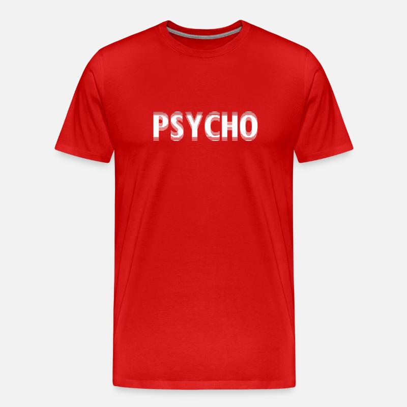 Psycho - Männer Premium Bio T-Shirt - Rot