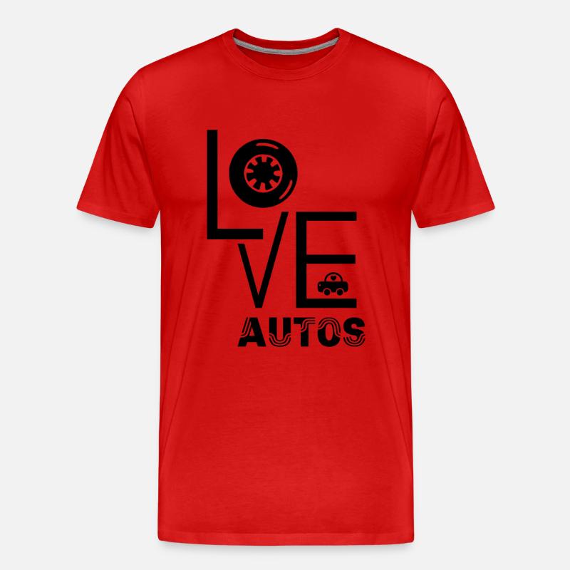 Auto - Männer Premium Bio T-Shirt - Rot