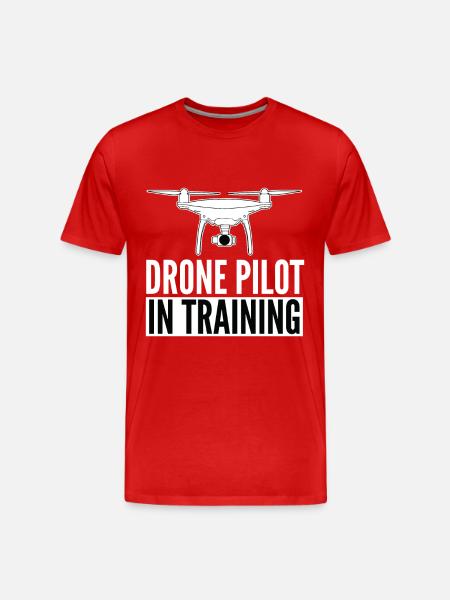 DRONE - Drone pilot in training - Men's Premium Organic T-Shirt - red