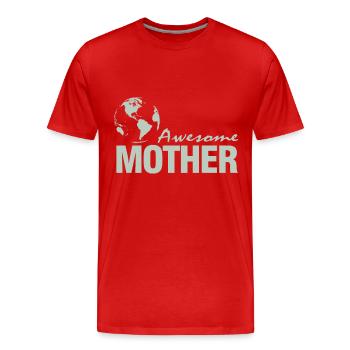 Super mère - Super mère - T-shirt bio Premium Homme - rouge - Devant - Damien (186cm)