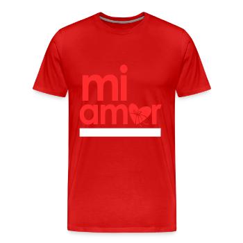 mi amor - T-shirt bio Premium Homme - rouge - Devant - Damien (186cm)