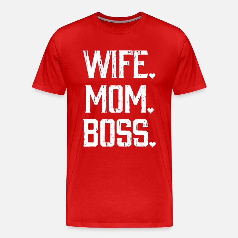 Ehefrau Mutter Boss - Männer Premium Bio T-Shirt - Rot