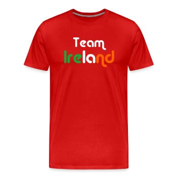 Team Irland - Männer Premium Bio T-Shirt - Rot - Vorne - Damien (186cm)