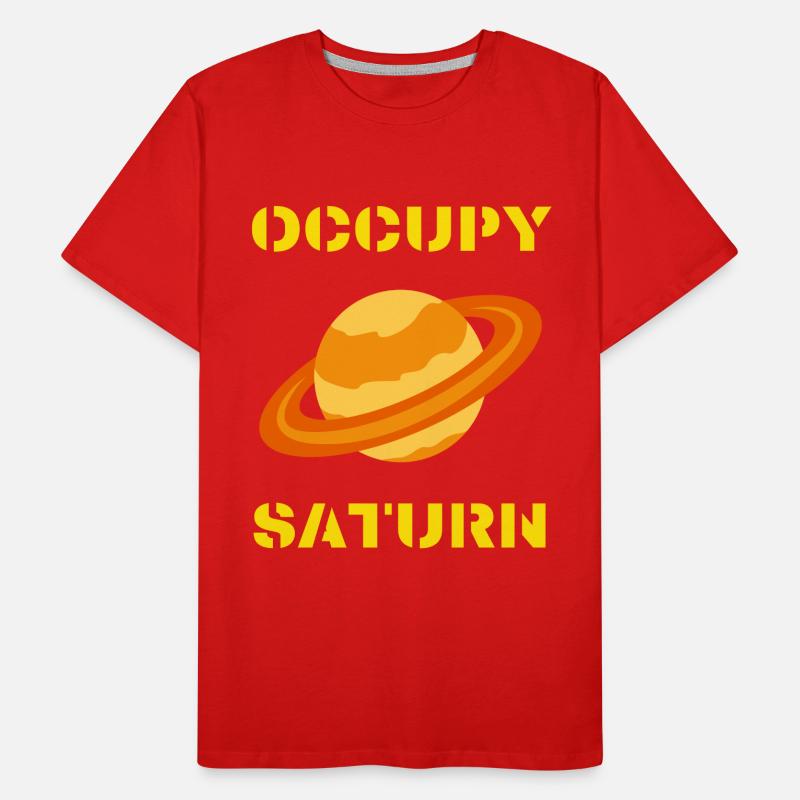 Occupy Saturn - Astronomy and Space Men's Premium Organic T-Shirt